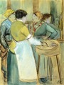 Mercado en pontoise Camille Pissarro
